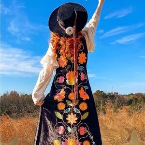 The Hippie Shake Electric Church Embroidered Long Waistcoat